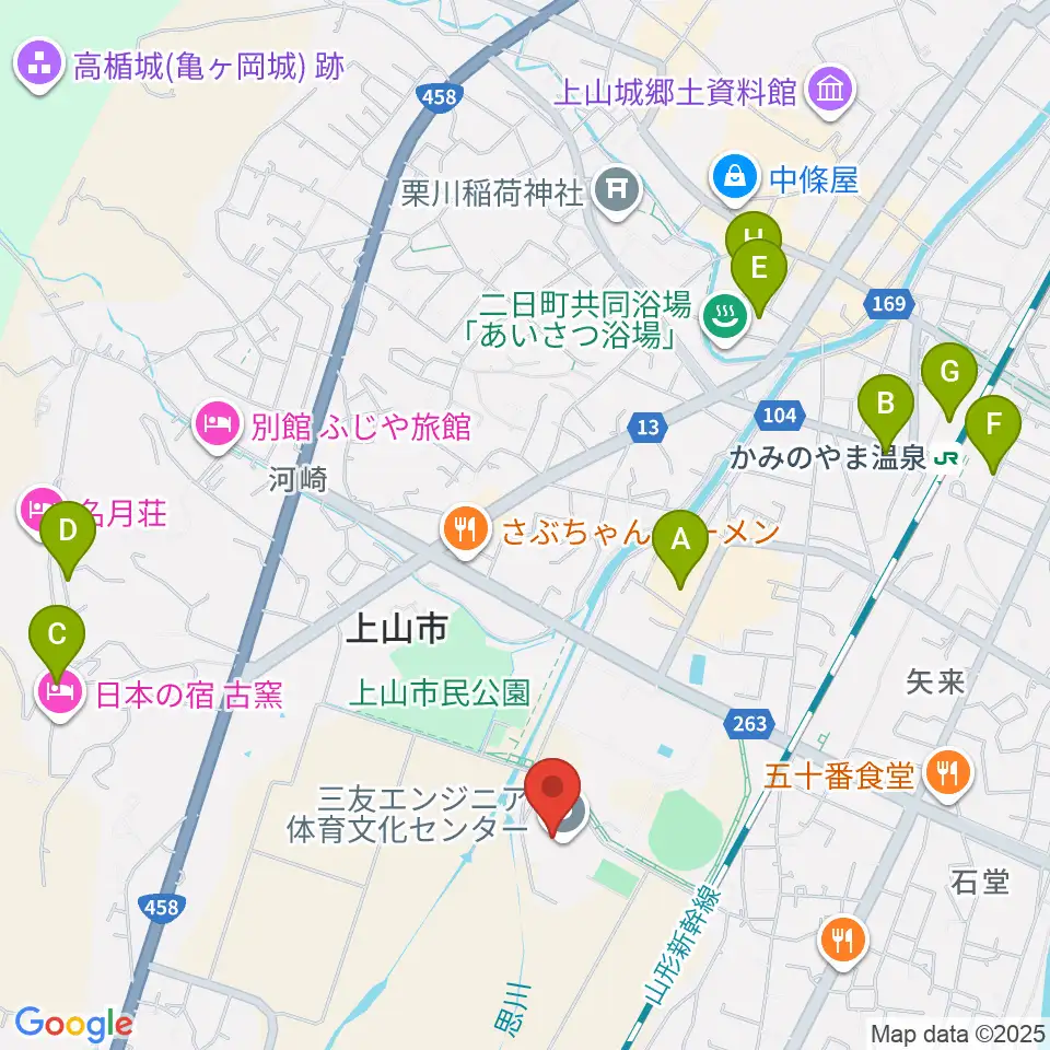 三友エンジニア体育文化センター周辺の駐車場・コインパーキング一覧地図