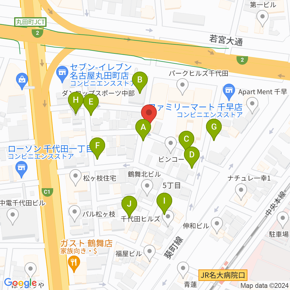 名鶴ダンスカンパニー周辺の駐車場・コインパーキング一覧地図