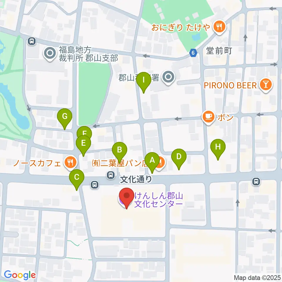 けんしん郡山文化センター周辺の駐車場・コインパーキング一覧地図