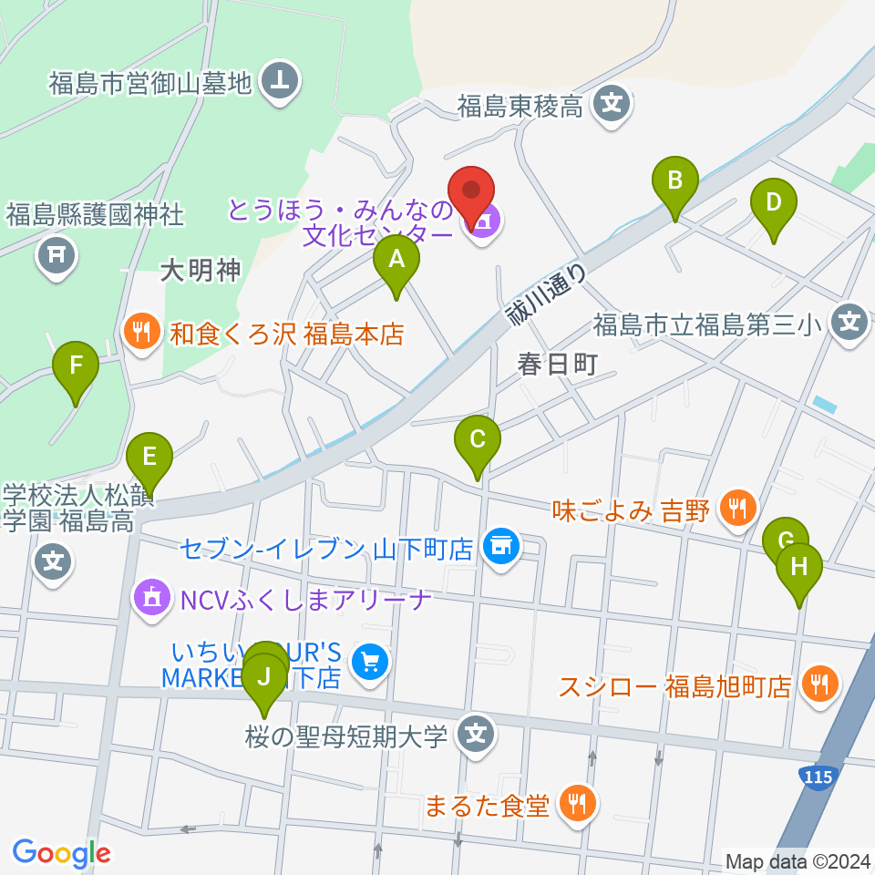 とうほう・みんなの文化センター周辺の駐車場・コインパーキング一覧地図