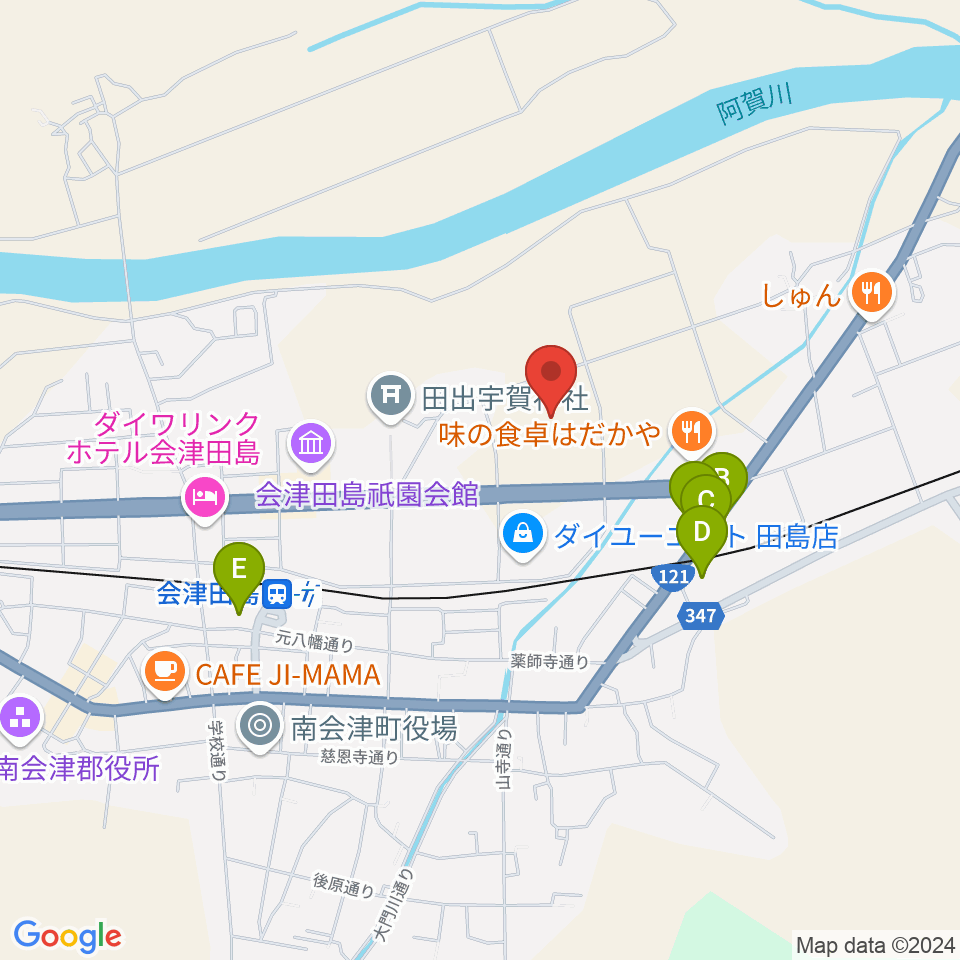 御蔵入交流館周辺の駐車場・コインパーキング一覧地図