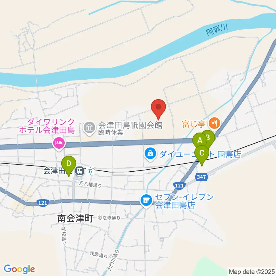 御蔵入交流館周辺の駐車場・コインパーキング一覧地図