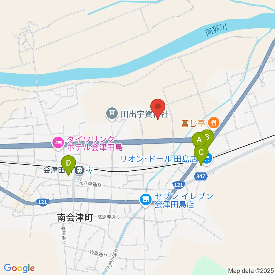 御蔵入交流館周辺の駐車場・コインパーキング一覧地図
