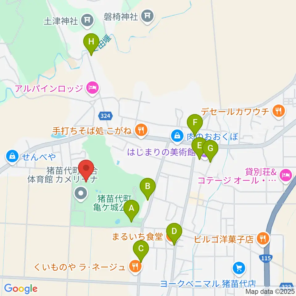 猪苗代町体験交流館周辺の駐車場・コインパーキング一覧地図