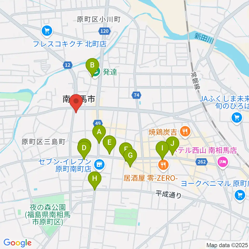 南相馬市民文化会館 ゆめはっと周辺の駐車場・コインパーキング一覧地図