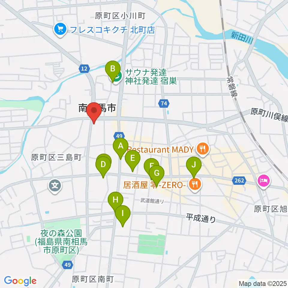 南相馬市民文化会館 ゆめはっと周辺の駐車場・コインパーキング一覧地図