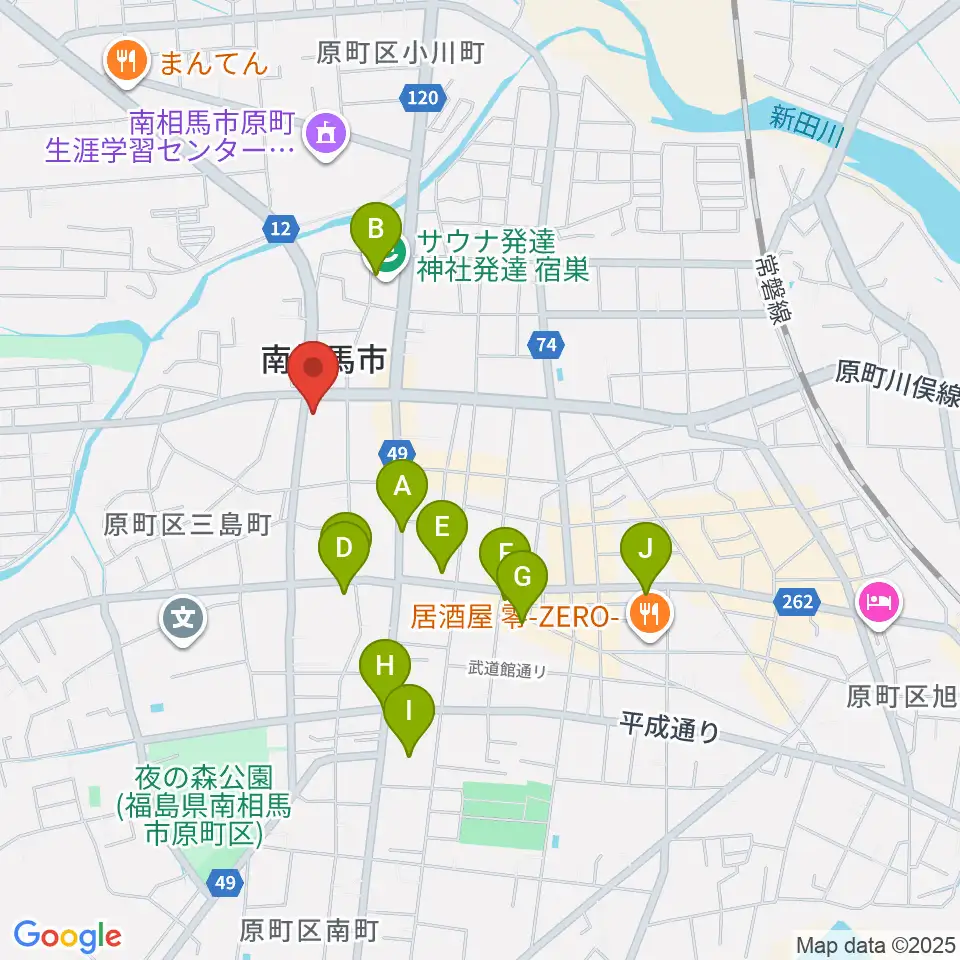 南相馬市民文化会館 ゆめはっと周辺の駐車場・コインパーキング一覧地図