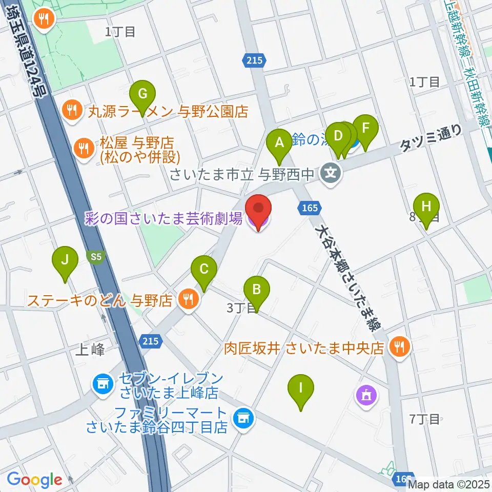彩の国さいたま芸術劇場周辺の駐車場・コインパーキング一覧地図