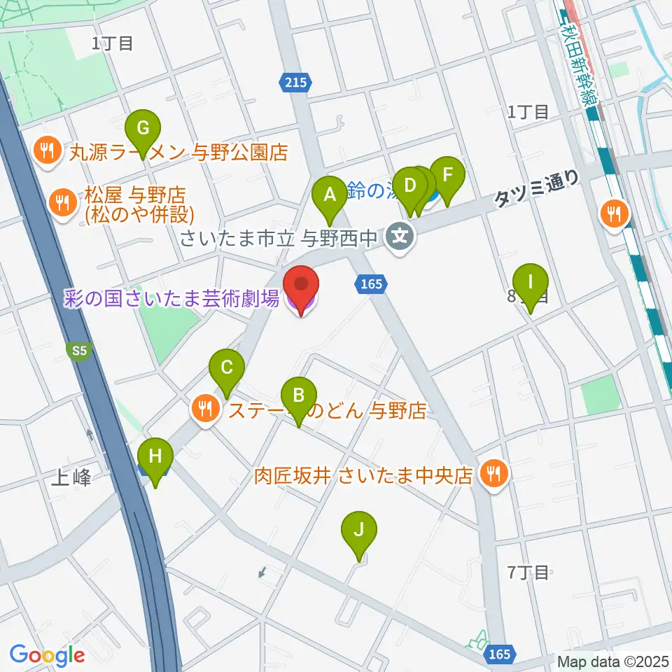彩の国さいたま芸術劇場周辺の駐車場・コインパーキング一覧地図