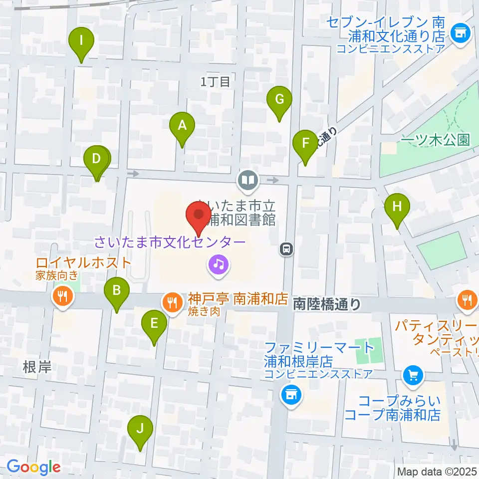 さいたま市文化センター周辺の駐車場・コインパーキング一覧地図