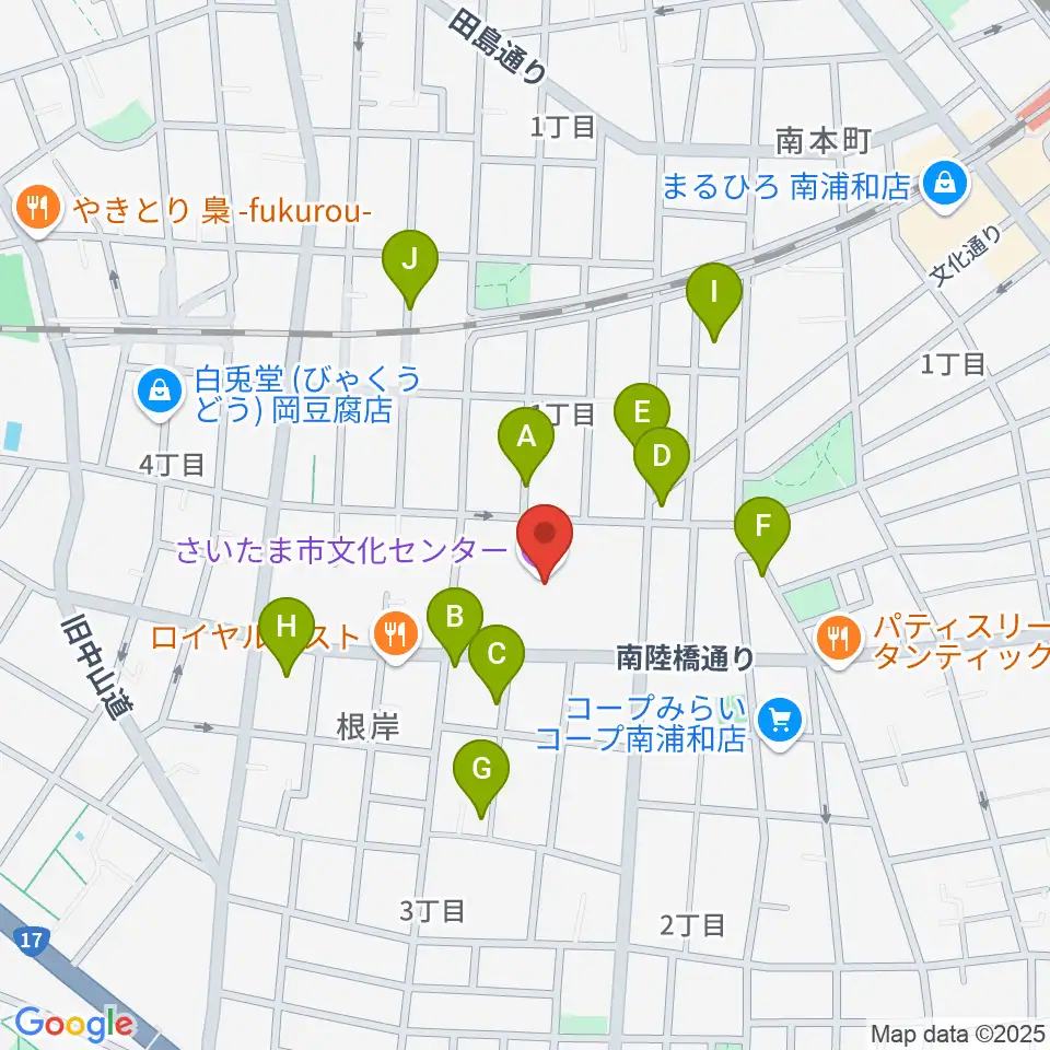 さいたま市文化センター周辺の駐車場・コインパーキング一覧地図
