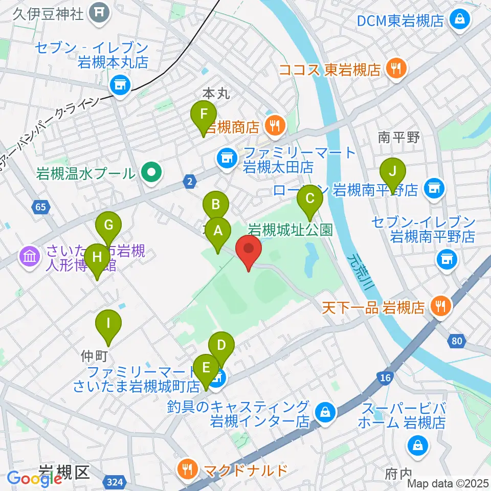 さいたま市民会館いわつき周辺の駐車場・コインパーキング一覧地図