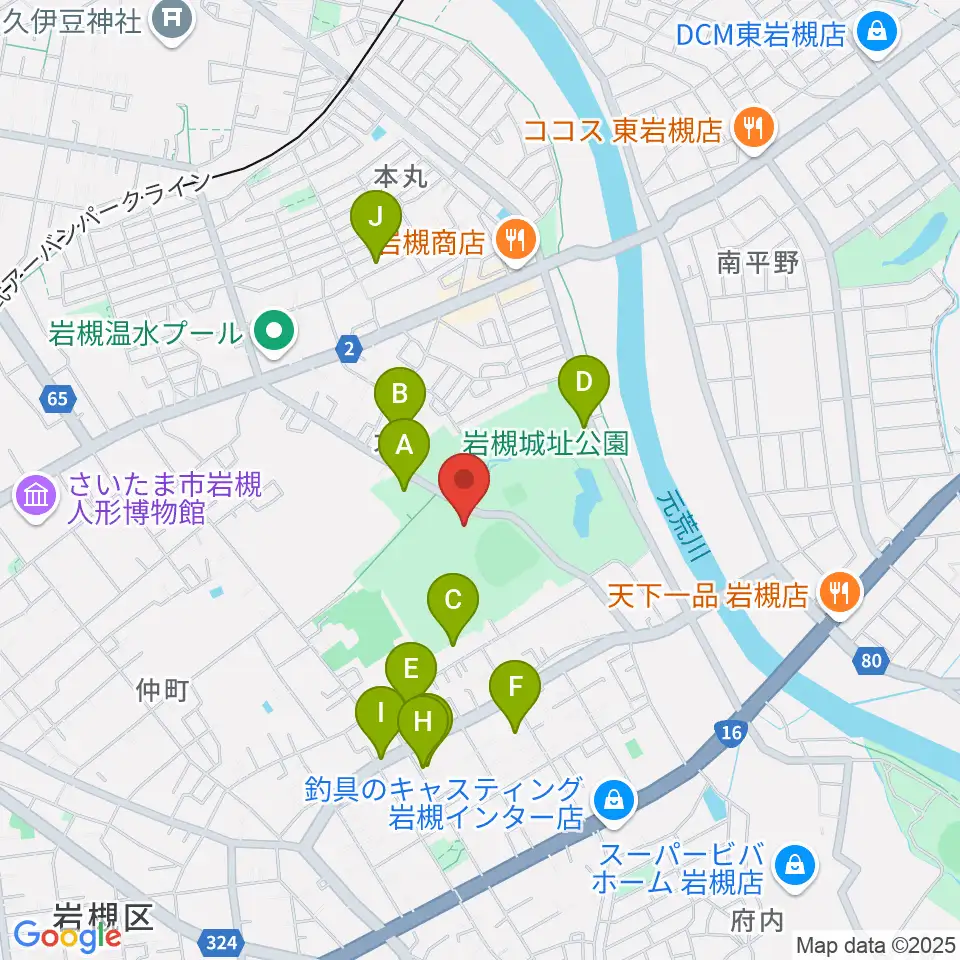 さいたま市民会館いわつき周辺の駐車場・コインパーキング一覧地図