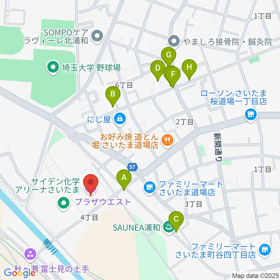 プラザウエスト周辺の駐車場・コインパーキング一覧地図