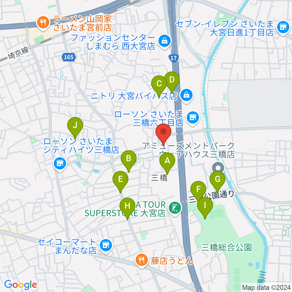 さいたま市西部文化センター周辺の駐車場・コインパーキング一覧地図