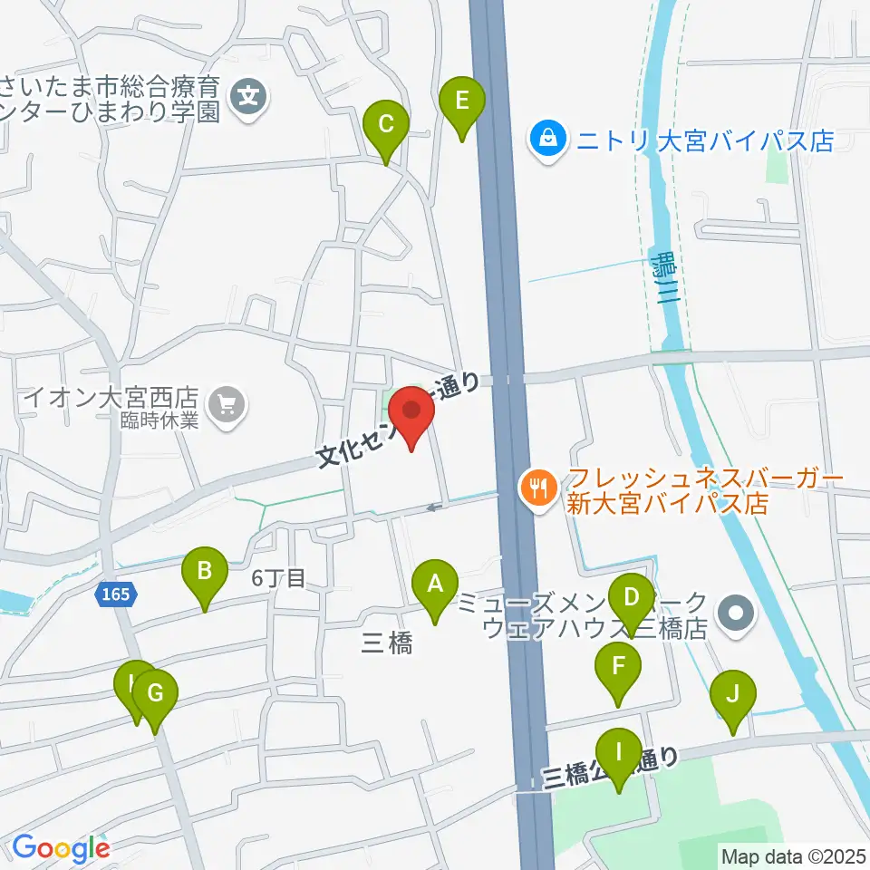 さいたま市西部文化センター周辺の駐車場・コインパーキング一覧地図