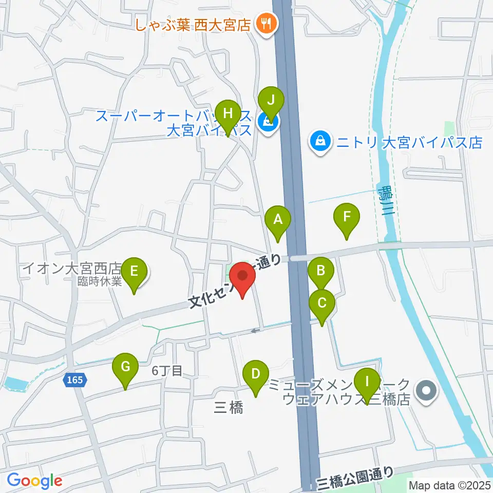 さいたま市西部文化センター周辺の駐車場・コインパーキング一覧地図