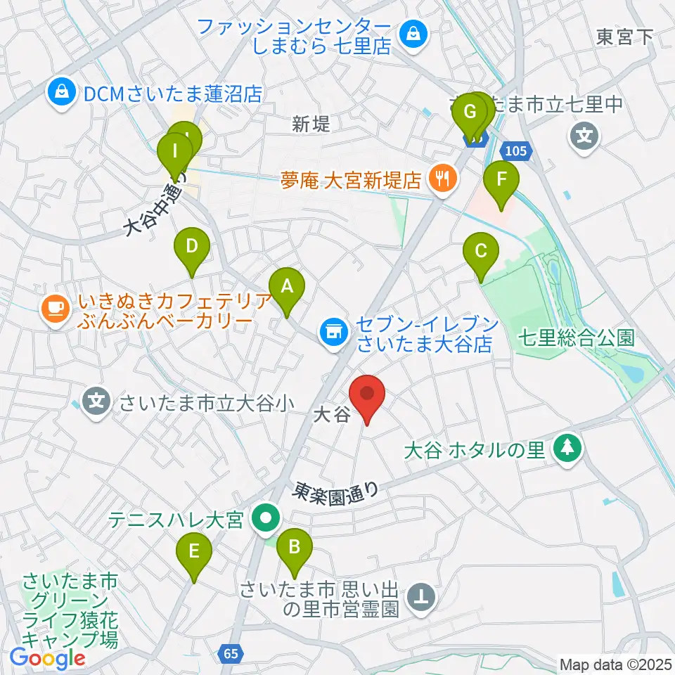七里コミュニティセンター周辺の駐車場・コインパーキング一覧地図