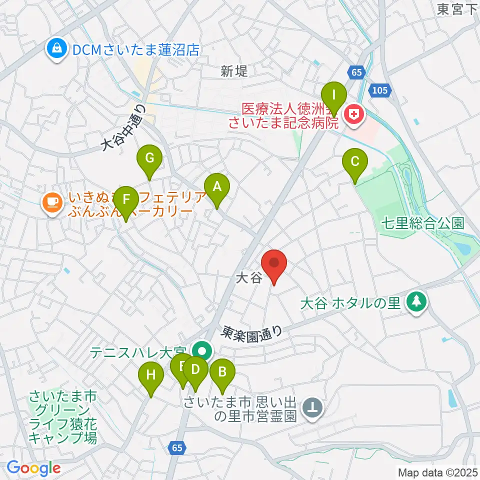 七里コミュニティセンター周辺の駐車場・コインパーキング一覧地図