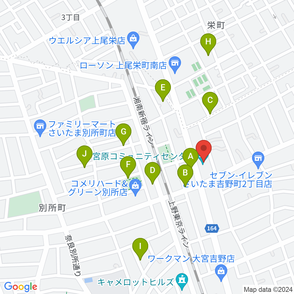 宮原コミュニティセンター 周辺の駐車場・コインパーキング一覧地図