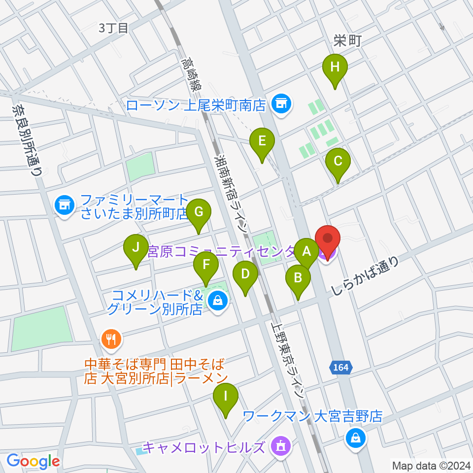 宮原コミュニティセンター 周辺の駐車場・コインパーキング一覧地図