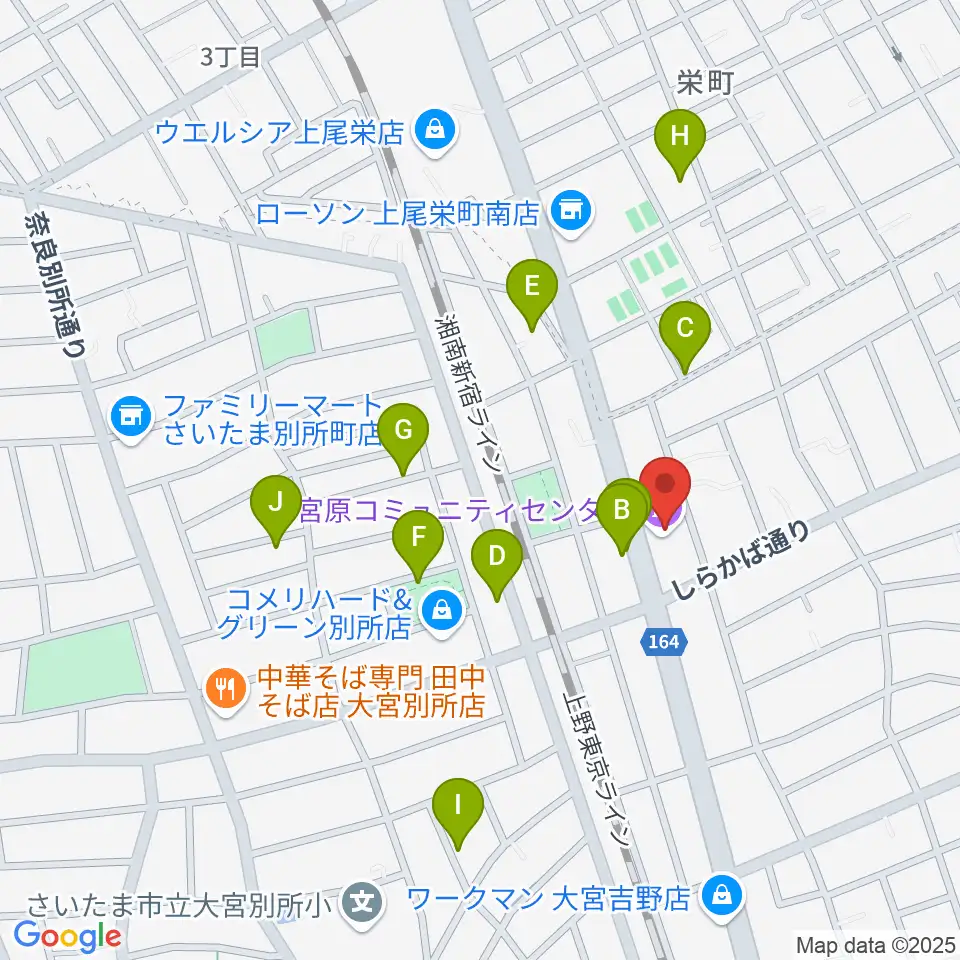 宮原コミュニティセンター 周辺の駐車場・コインパーキング一覧地図