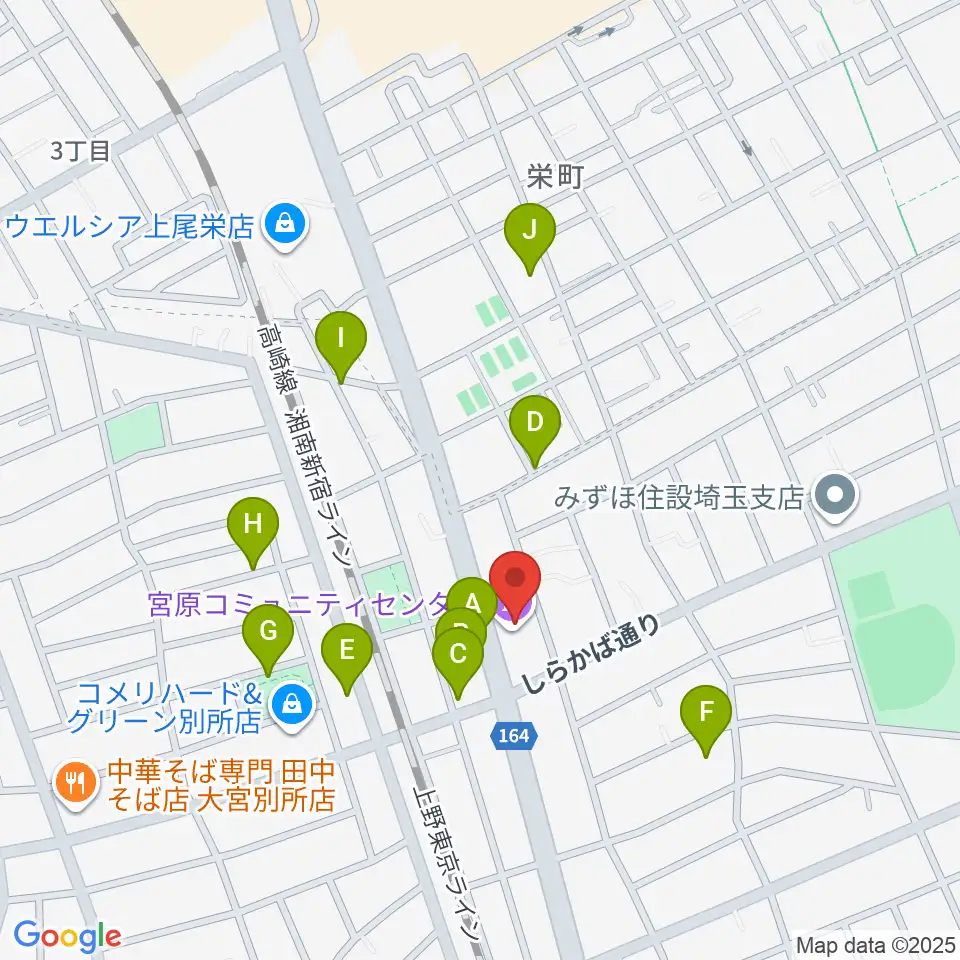 宮原コミュニティセンター 周辺の駐車場・コインパーキング一覧地図