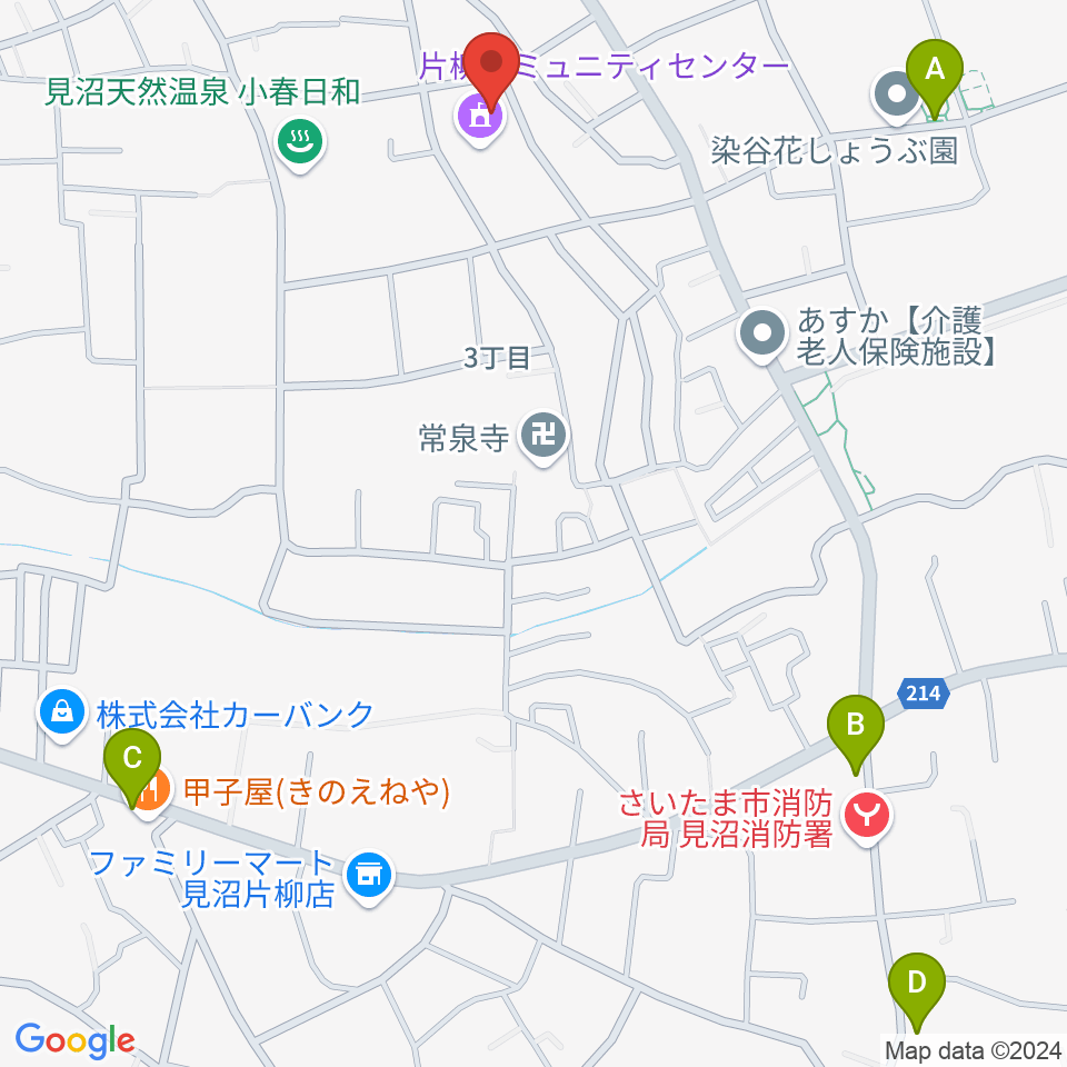 片柳コミュニティセンター 周辺の駐車場・コインパーキング一覧地図