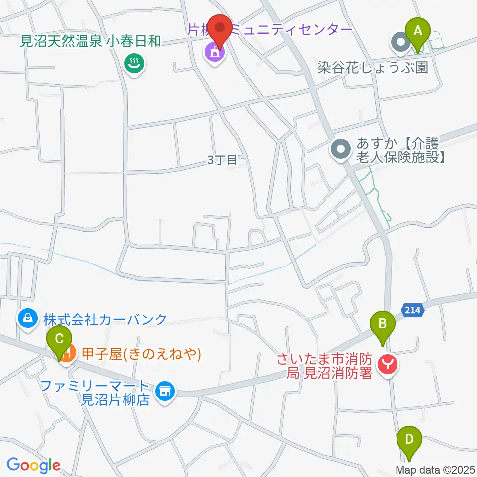 片柳コミュニティセンター 周辺の駐車場・コインパーキング一覧地図