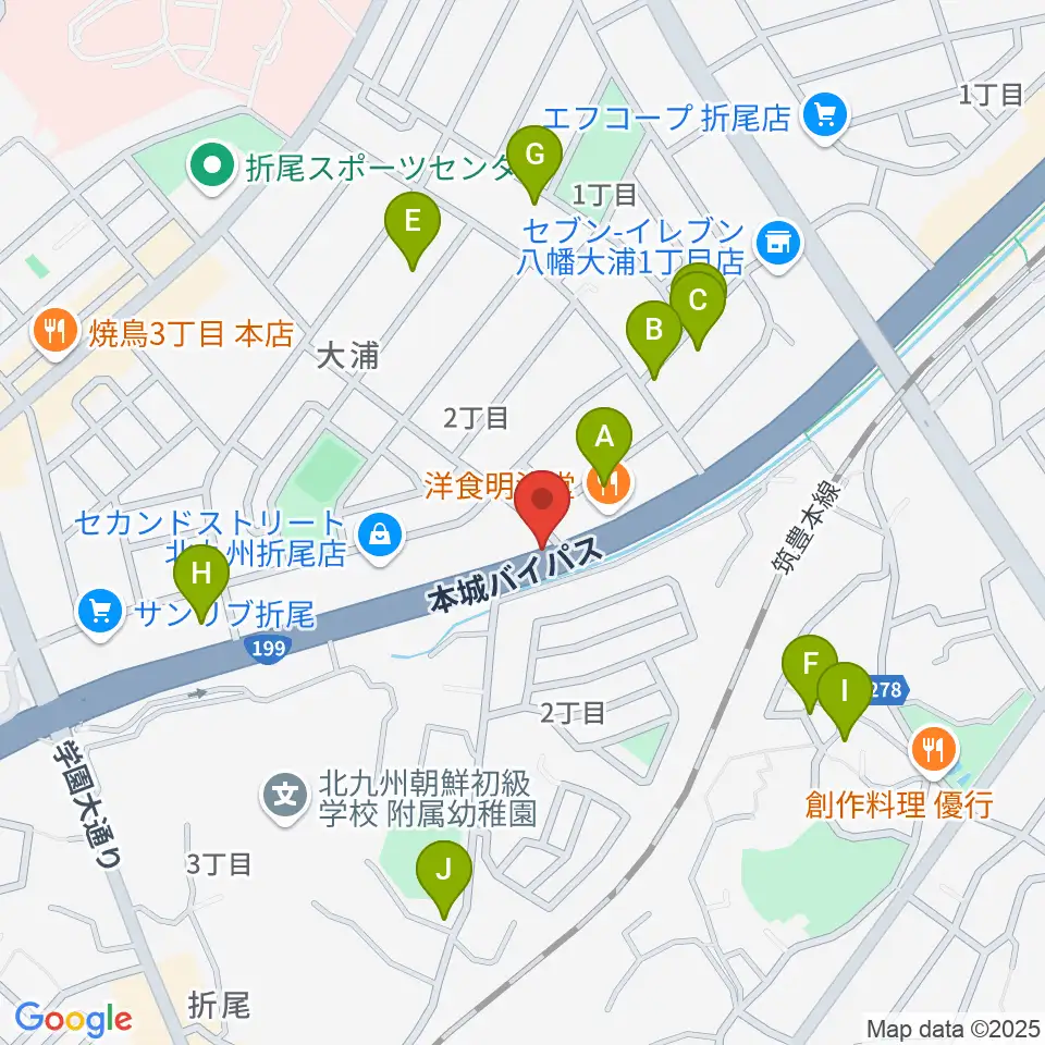 スタジオバンブー周辺の駐車場・コインパーキング一覧地図