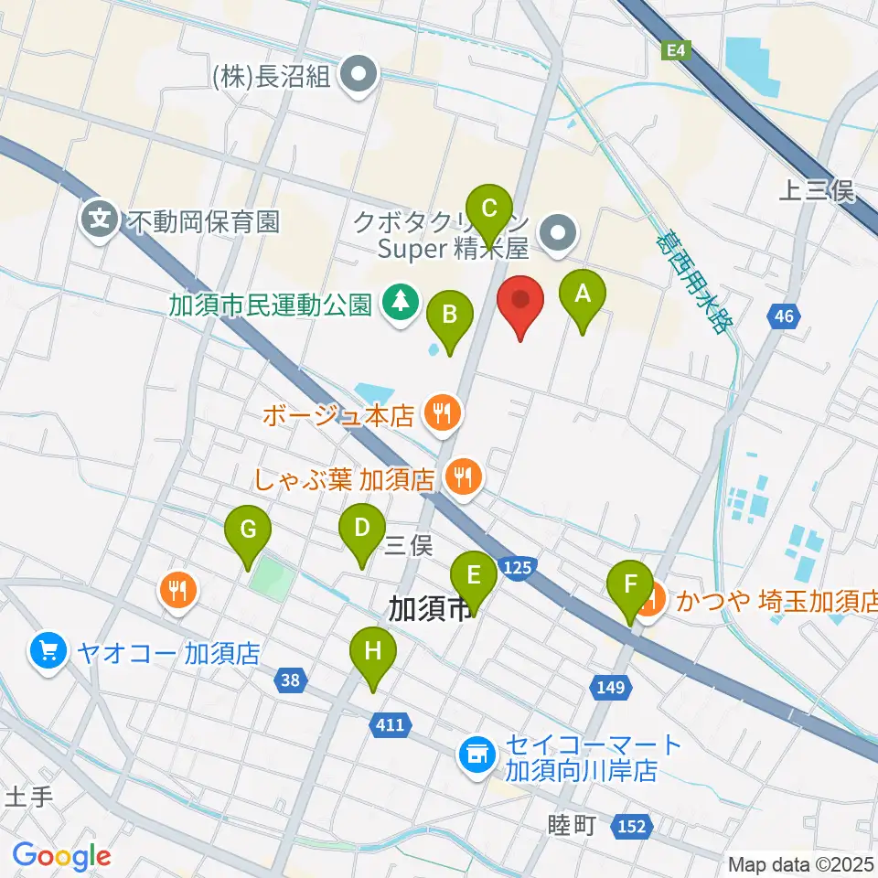 パストラルかぞ周辺の駐車場・コインパーキング一覧地図