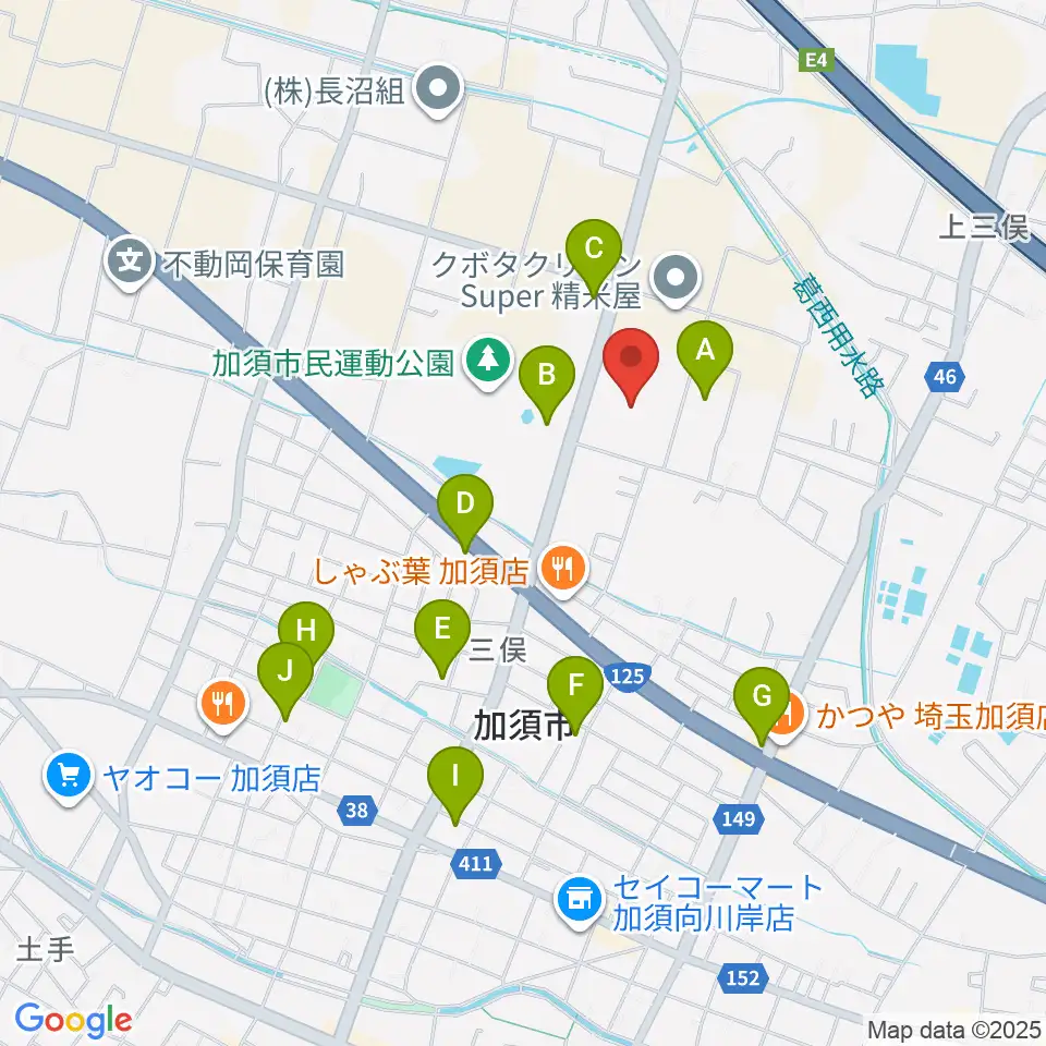 パストラルかぞ周辺の駐車場・コインパーキング一覧地図