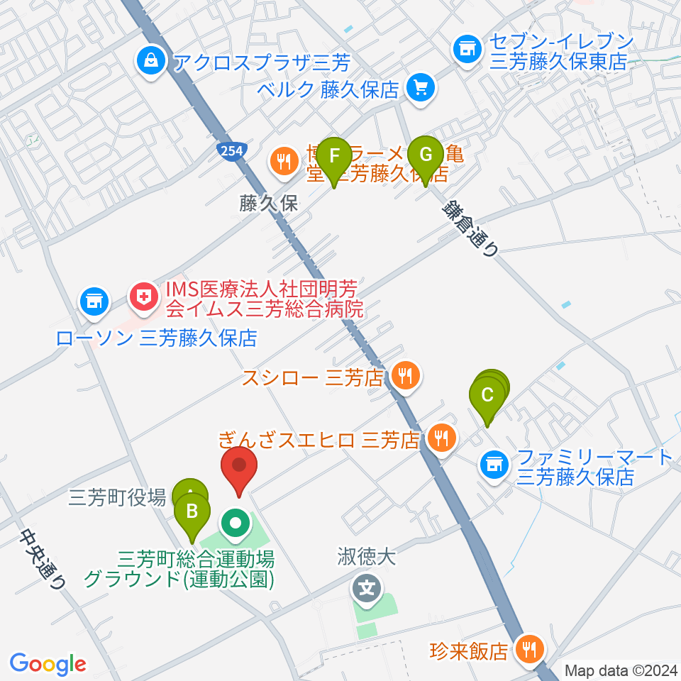 コピスみよし 三芳町文化会館周辺の駐車場・コインパーキング一覧地図