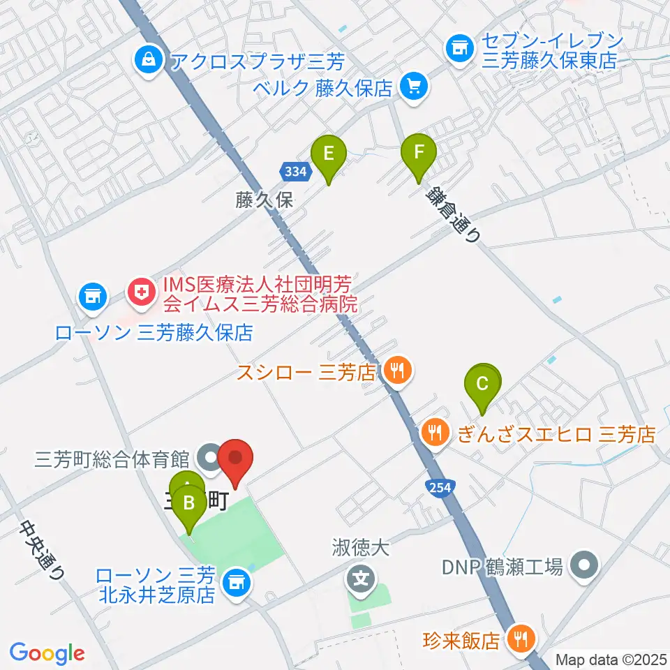 コピスみよし 三芳町文化会館周辺の駐車場・コインパーキング一覧地図