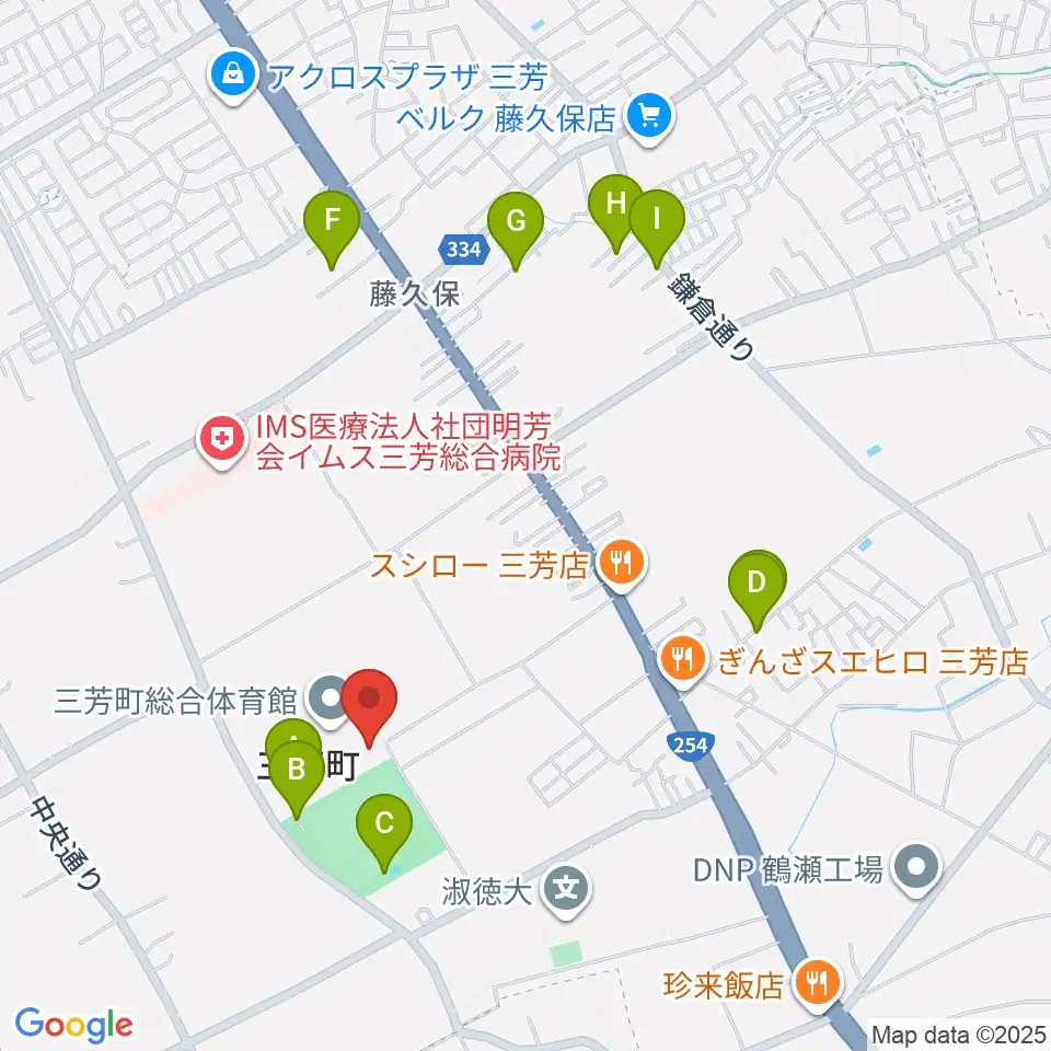 コピスみよし 三芳町文化会館周辺の駐車場・コインパーキング一覧地図
