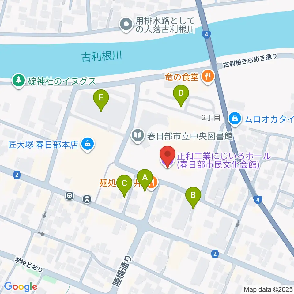 正和工業にじいろホール周辺の駐車場・コインパーキング一覧地図