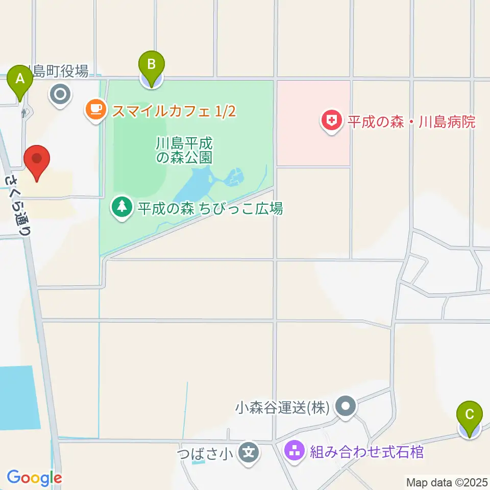 川島町民会館周辺の駐車場・コインパーキング一覧地図