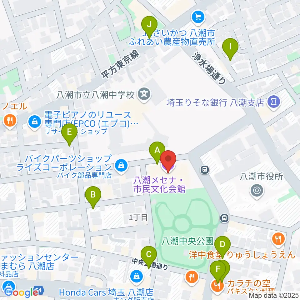 八潮メセナ周辺の駐車場・コインパーキング一覧地図