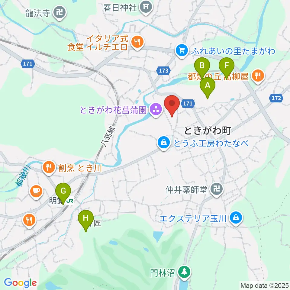 ときがわ町文化センター アスピアたまがわ周辺の駐車場・コインパーキング一覧地図