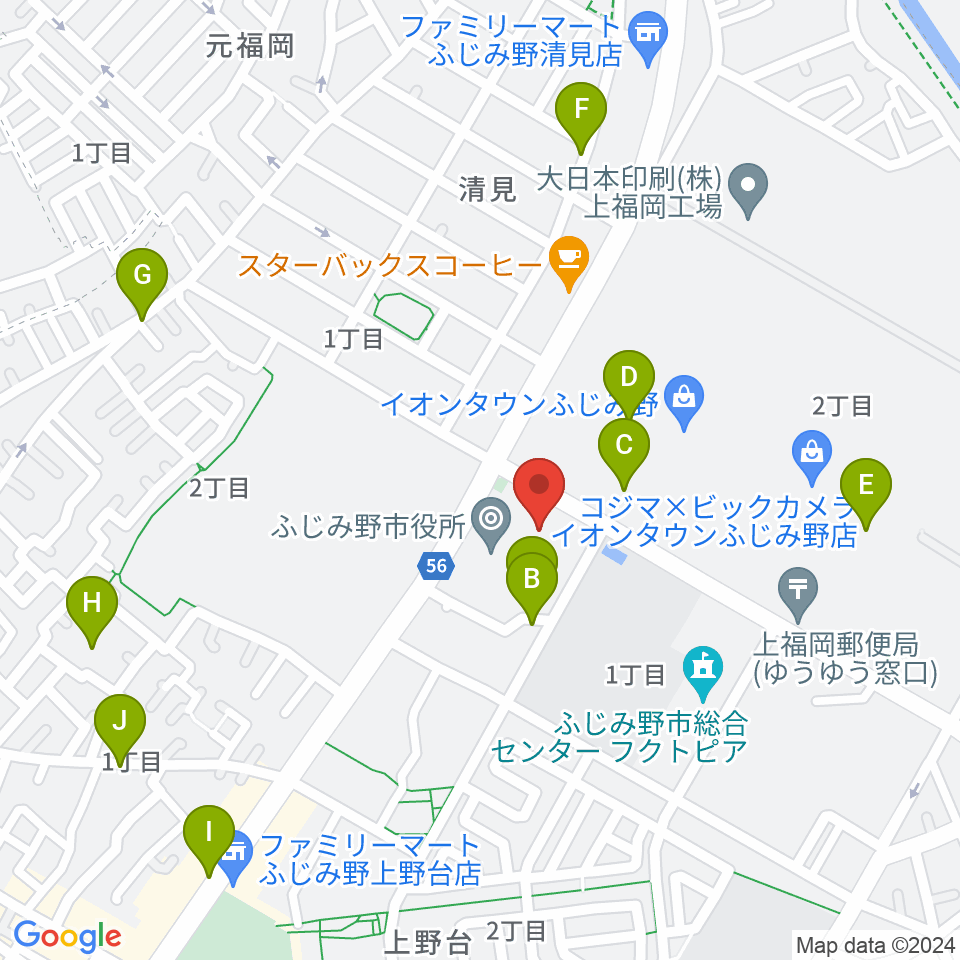 ふじみ野ステラ・イースト周辺の駐車場・コインパーキング一覧地図