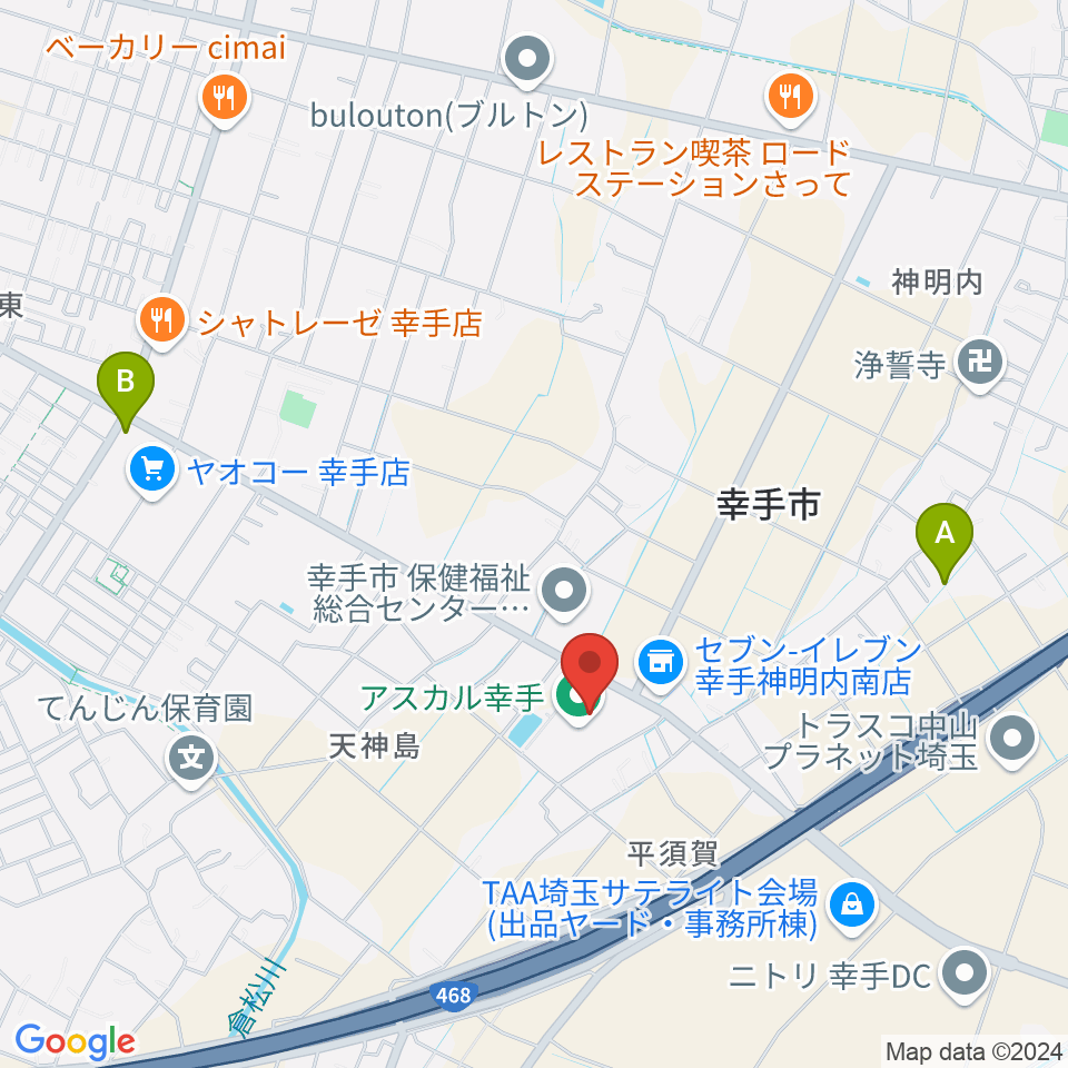 アスカル幸手周辺の駐車場・コインパーキング一覧地図