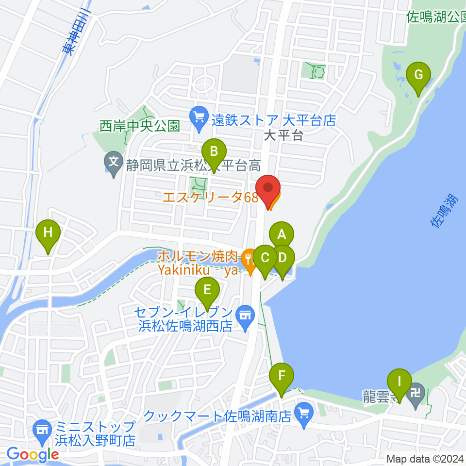 エスケリータ68周辺の駐車場・コインパーキング一覧地図