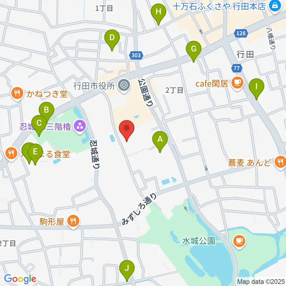 行田市産業文化会館 ベル・プラス周辺の駐車場・コインパーキング一覧地図
