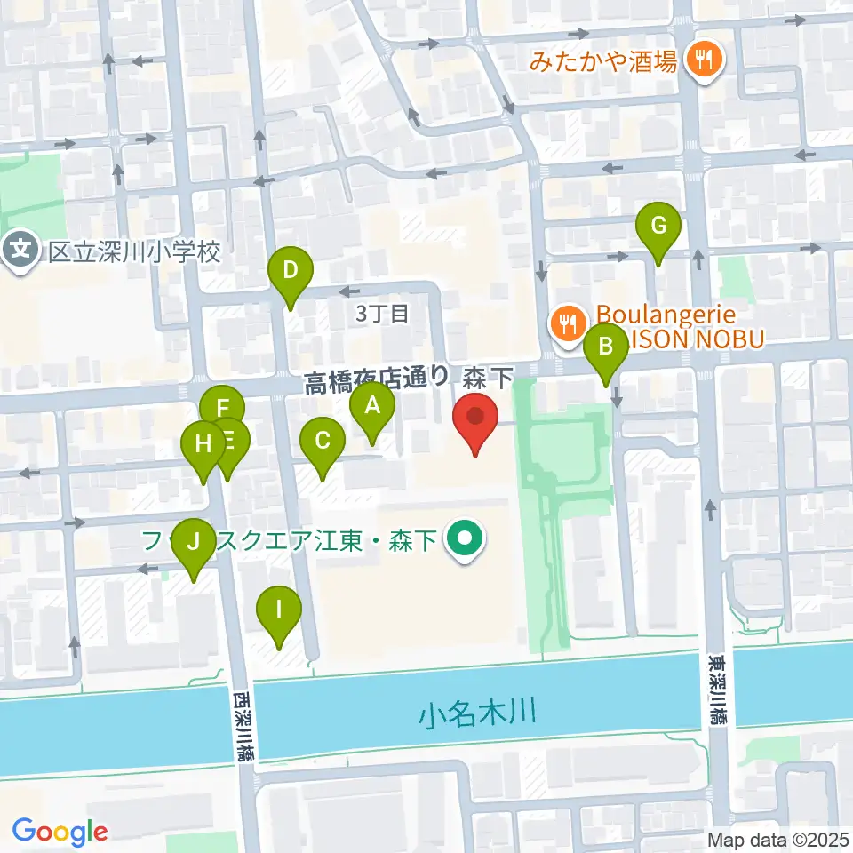 森下文化センター周辺の駐車場・コインパーキング一覧地図