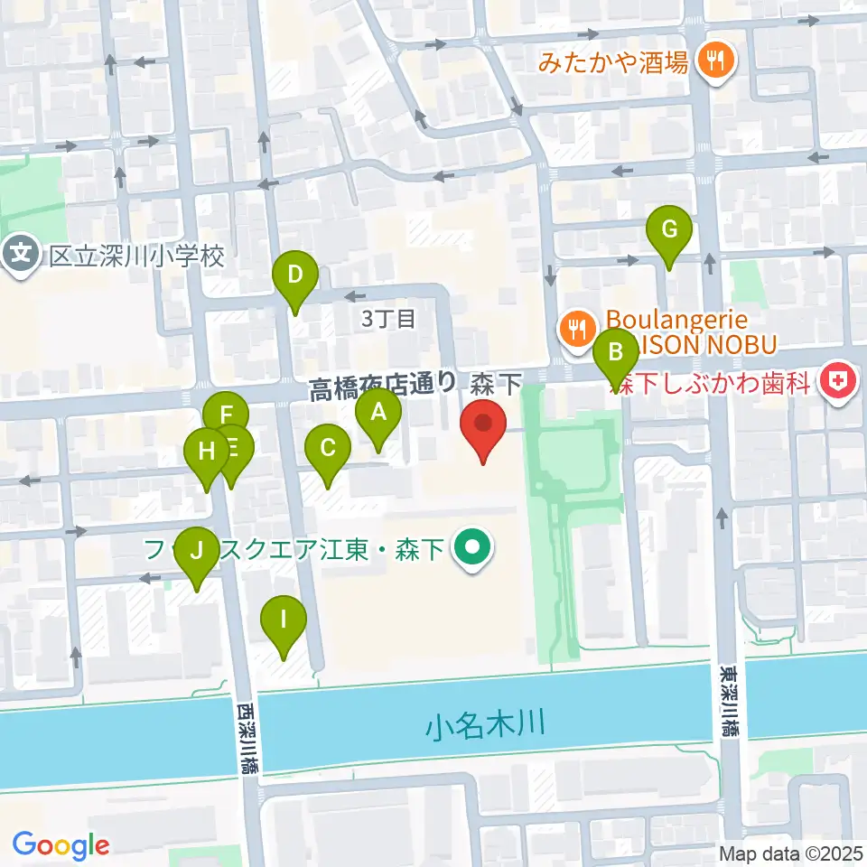 森下文化センター周辺の駐車場・コインパーキング一覧地図