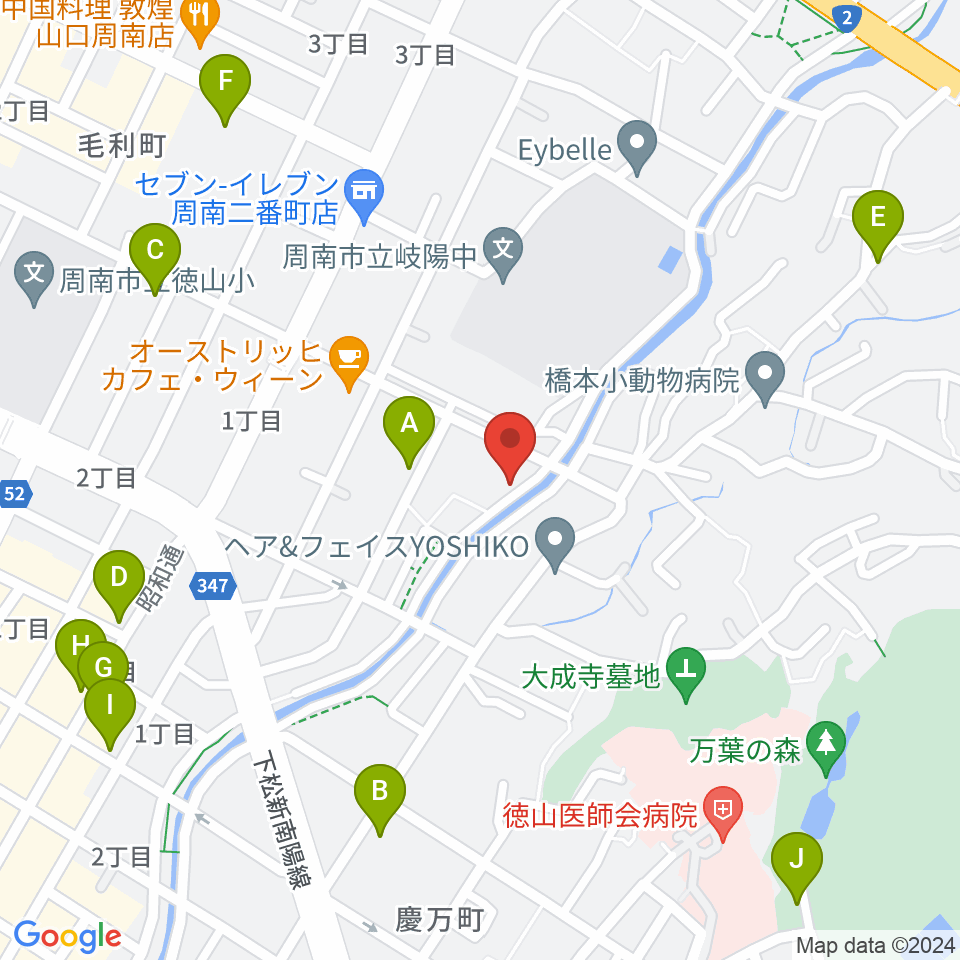 グランドミック周南楽器 御弓店周辺の駐車場・コインパーキング一覧地図