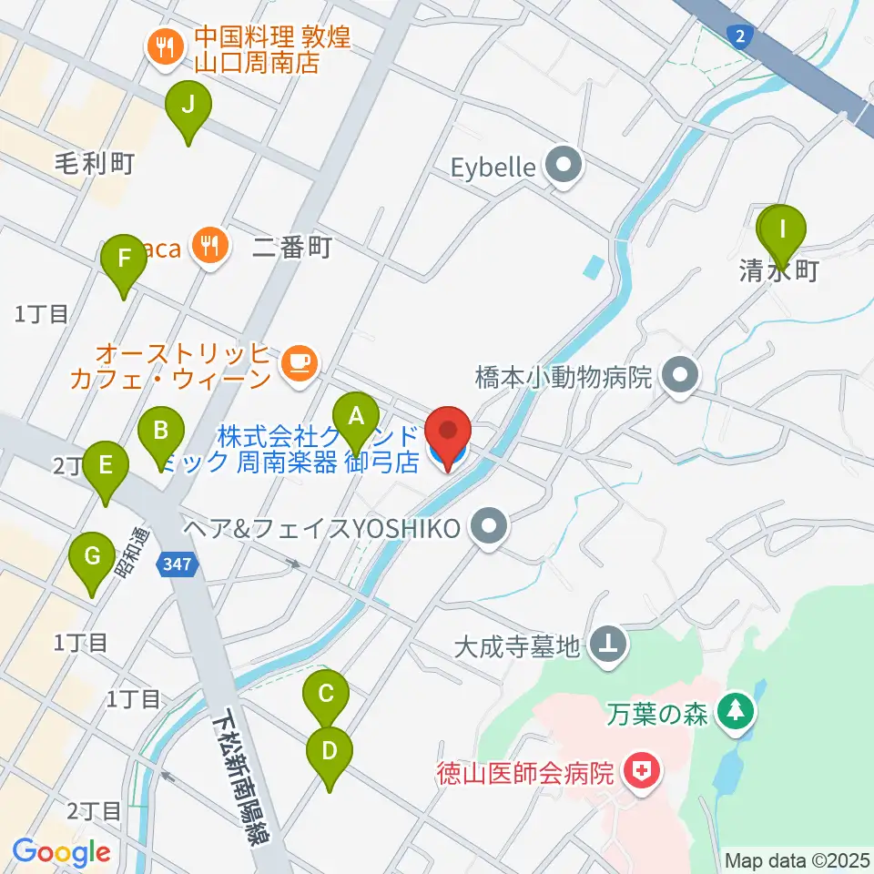 グランドミック周南楽器 御弓店周辺の駐車場・コインパーキング一覧地図