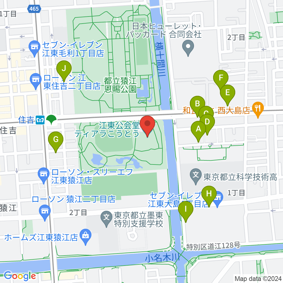 ティアラこうとう周辺の駐車場・コインパーキング一覧地図