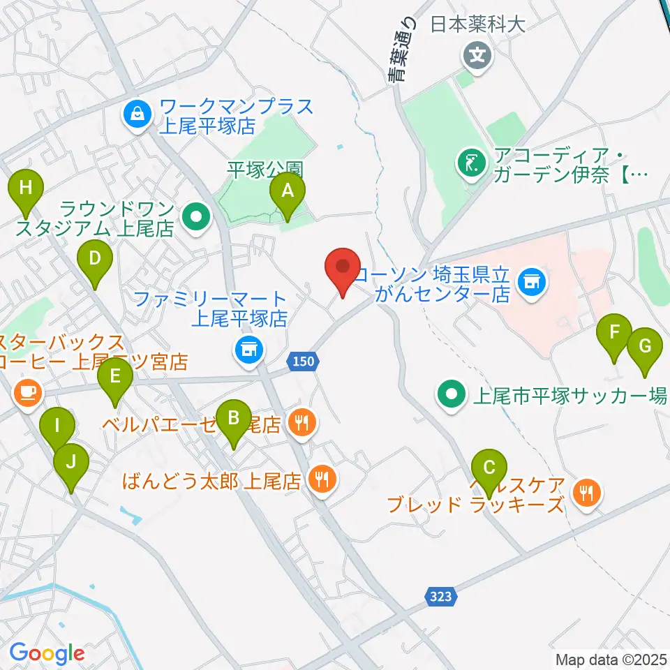 イコス上尾周辺の駐車場・コインパーキング一覧地図