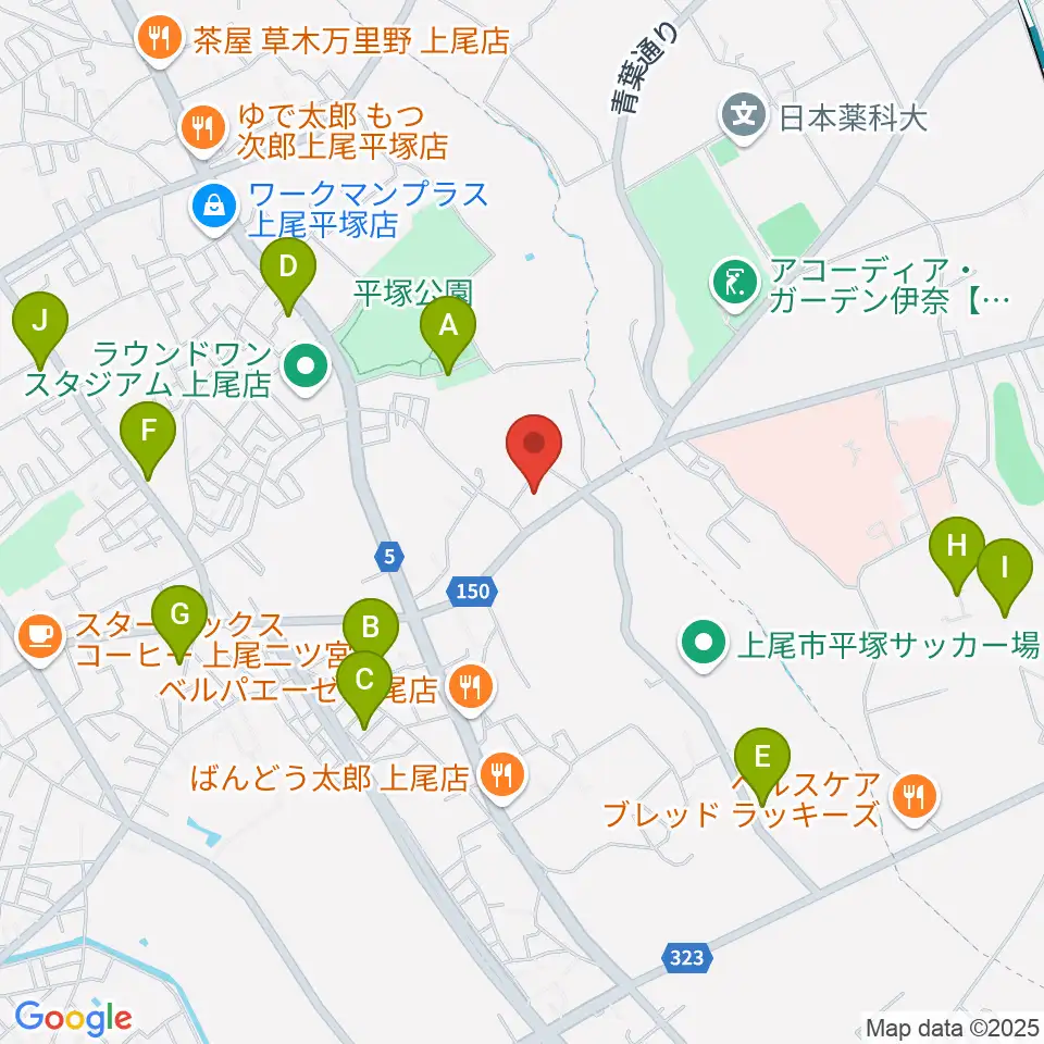 イコス上尾周辺の駐車場・コインパーキング一覧地図